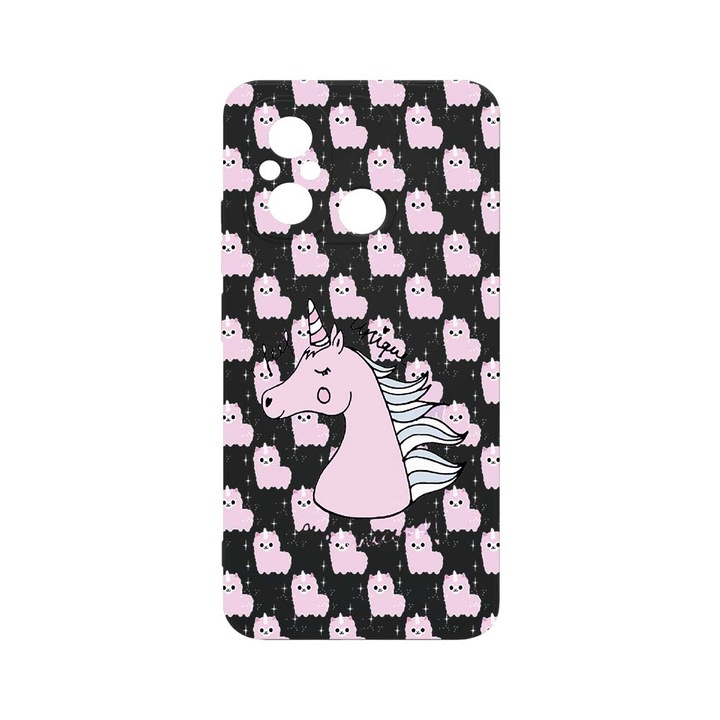Husa BestCase® SLIM SIlicon 0.8MM, Compatibila Cu Xiaomi Redmi 12C, Unicorn - I Feel Unique, Rezistenta la uzura, Protectie Camera, c-B 521