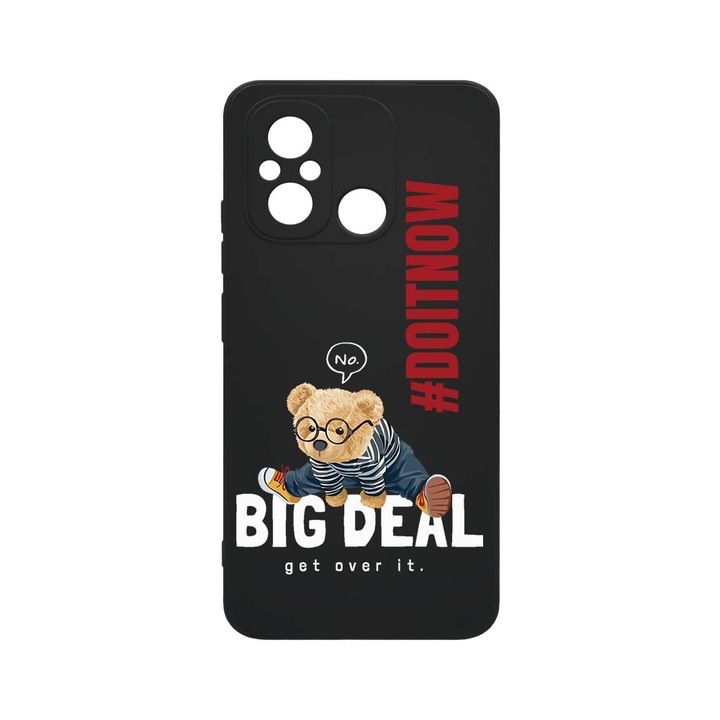 Husa BestCase® SLIM SIlicon 0.8MM, Compatibila Cu Xiaomi Redmi 12C, Do It Now Teddy, Rezistenta la uzura, Protectie Camera, c-B 928