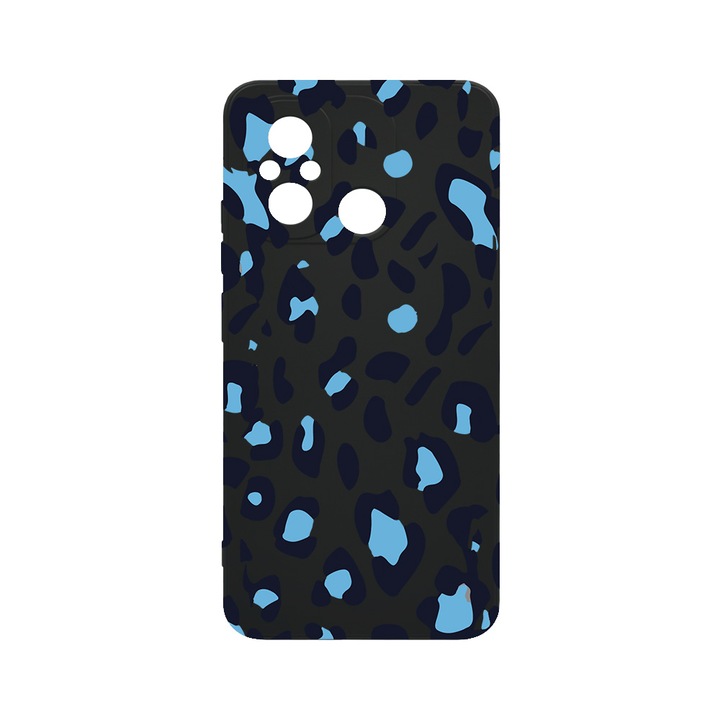 Husa BestCase® SLIM SIlicon 0.8MM, Compatibila Cu Xiaomi Redmi 12C, Blue Leopard Pattern, Rezistenta la uzura, Protectie Camera, c-B 1032