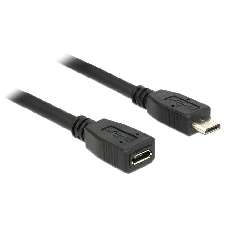Delock USB micro-B apa > micro-B anya hosszabbító kábel, 1 m