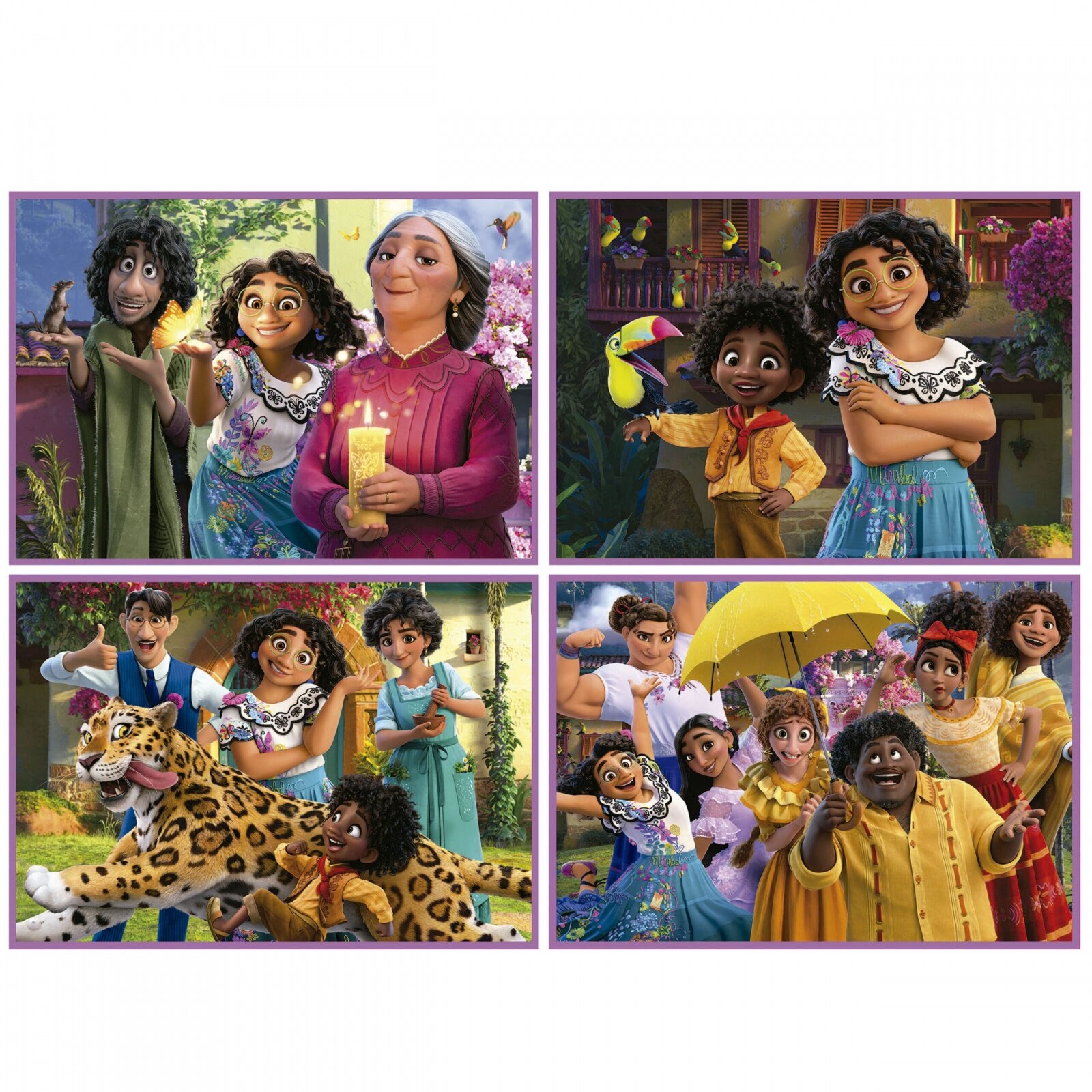 Disney Multi 4 Classics 50-80-100 Pieces Puzzle Multicolor