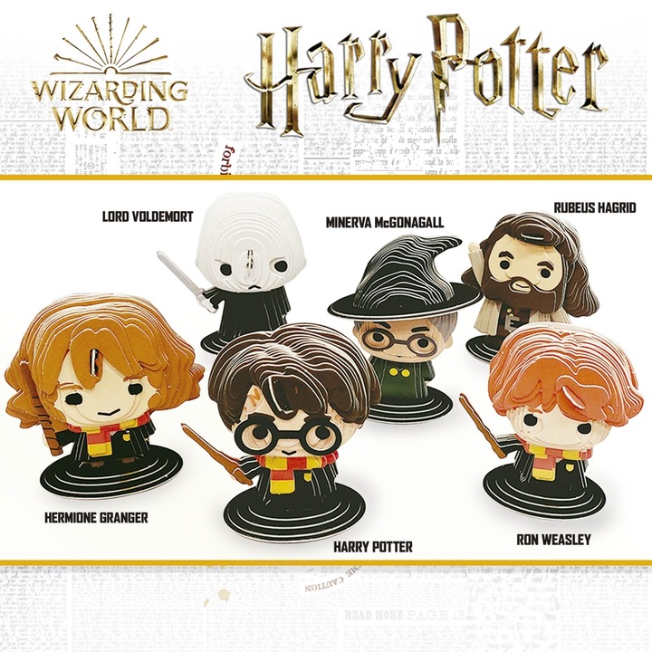 Puzzle, Educa, Mini figurina Harry Potter 3D, 43 piese
