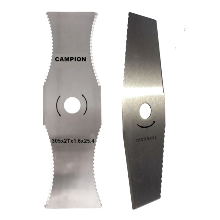 Set Motocositoare 2 discuri 255MM 2T Laturi, Lama zimtata si lama dreapta Campion®