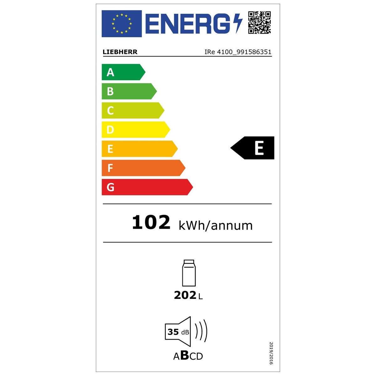 Frigider incorporabil cu o usa Liebherr IRe 4100 Pure, EasyFresh, 201 l, Display Touch, SuperCool, Clasa E