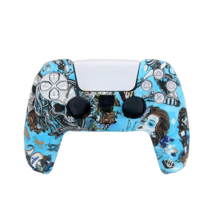 Калъф за контролер, Sundiguer, силикон, съвместим с PS5/Slim/Pro, Pirates Blue