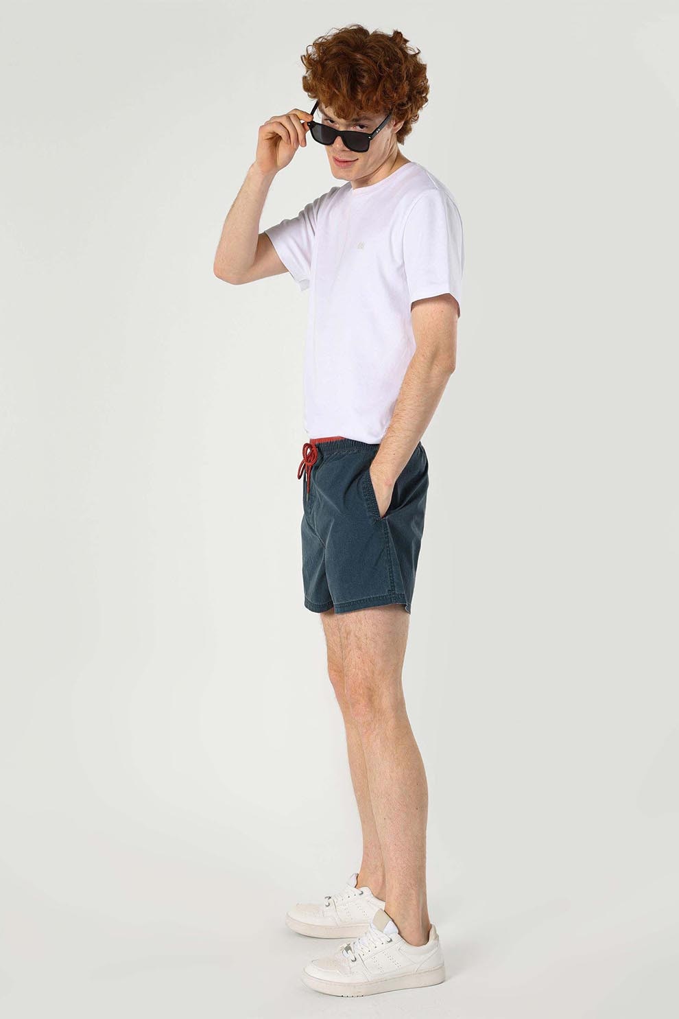 COLIN'S, Pantaloni scurti cu snur in talie, Albastru ultramarin, 2XL