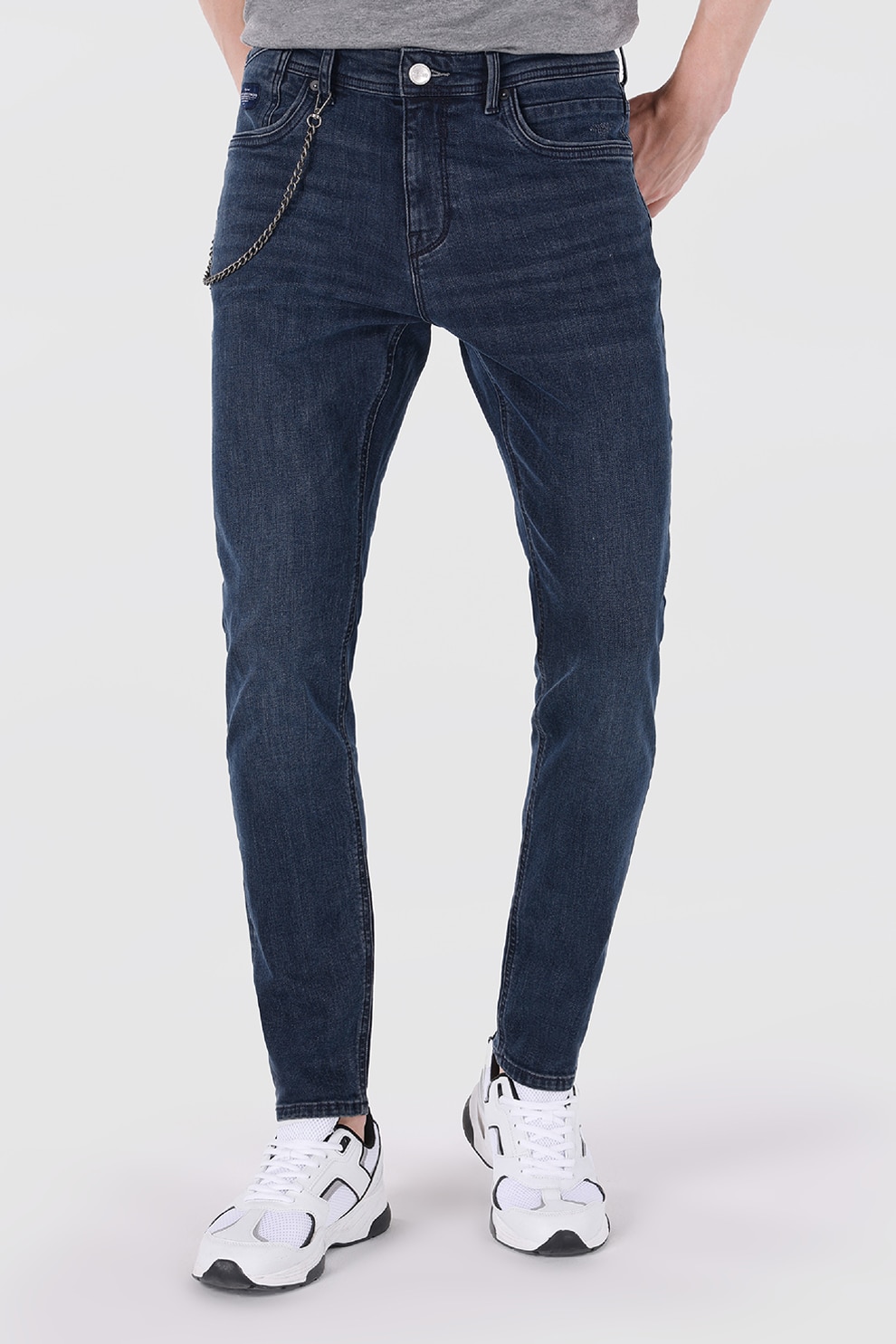 COLIN'S, Blugi slim fit cu talie medie, Bleumarin, W28-L32