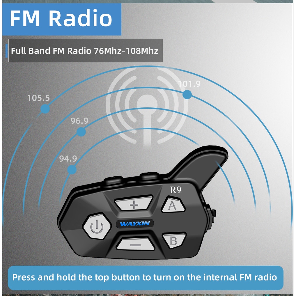 Wayxin R9 motoros Intercom kommunikációs rendszer, kommunikáció 6 ...