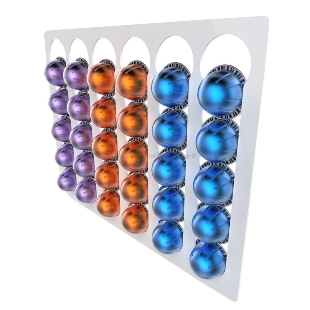 Поставка за кафе Nespresso, капсула за чай, бял плексиглас, 36х26 см ...