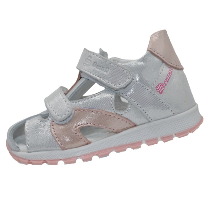 Ортопедични кожени сандали за момичета Small Foot SSMF2607AR-20, сребро 95483
