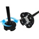 Baston pliabil, WTO®, maner cu lanterna LED, reglabil pe inaltime in 5 trepte 85 – 97 cm, Negru