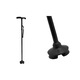 Baston pliabil, WTO®, maner cu lanterna LED, reglabil pe inaltime in 5 trepte 85 – 97 cm, Negru