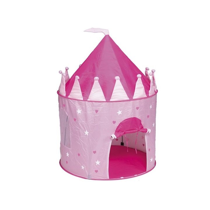 NOVOKIDS™ Happy Place XXL pop-up játszósátor gyerekeknek, matrac és szállítótáska mellékelve, könnyen felállítható és szállítható, rózsaszín