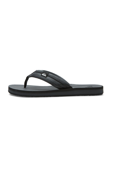 QUIKSILVER, Papuci flip-flop cu logo Carver Squish, Negru