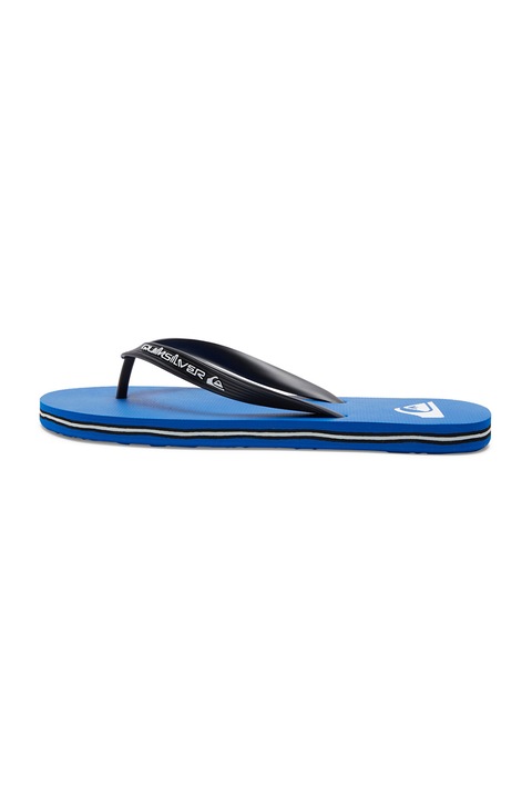 QUIKSILVER, Papuci flip-flop cu logo Molokai, Negru/Albastru royal