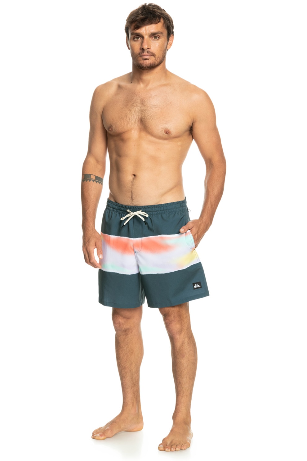 QUIKSILVER, Bermude de baie Air-Brush, Verde englez, XL - eMAG.ro