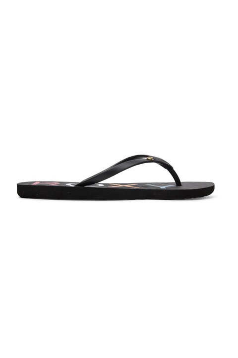 ROXY, Papuci flip-flop cu logo Sandy III, Negru, 37