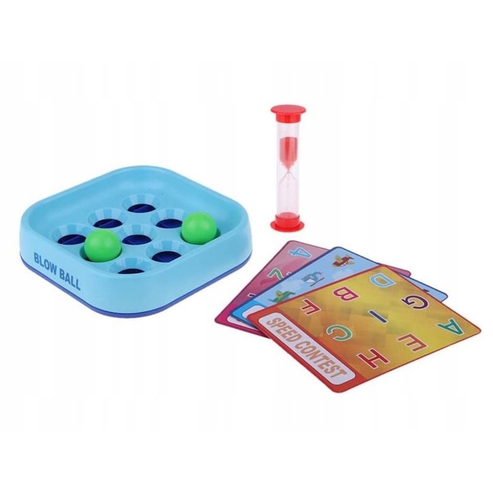 Joc de societate pentru copii, Blow Ball, Plastic, 6 ani+, Multicolor