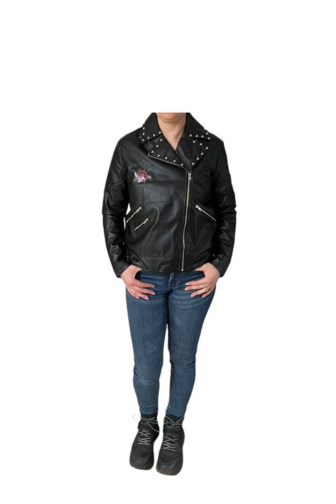 Geaca dama din piele ecologica, Rosalita Mc Gee-Greenriver, Negru, S