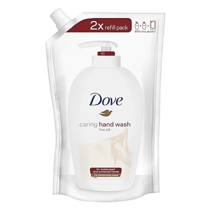 Комплект от 3 бр. Dove Fine Silk Liquid Soap Reserve, 500 мл
