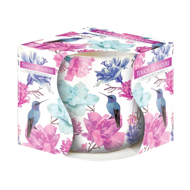 Set 2 x Lumanare Parfumata in Pahar Imprimat, Touch of Nature, 22 Ore