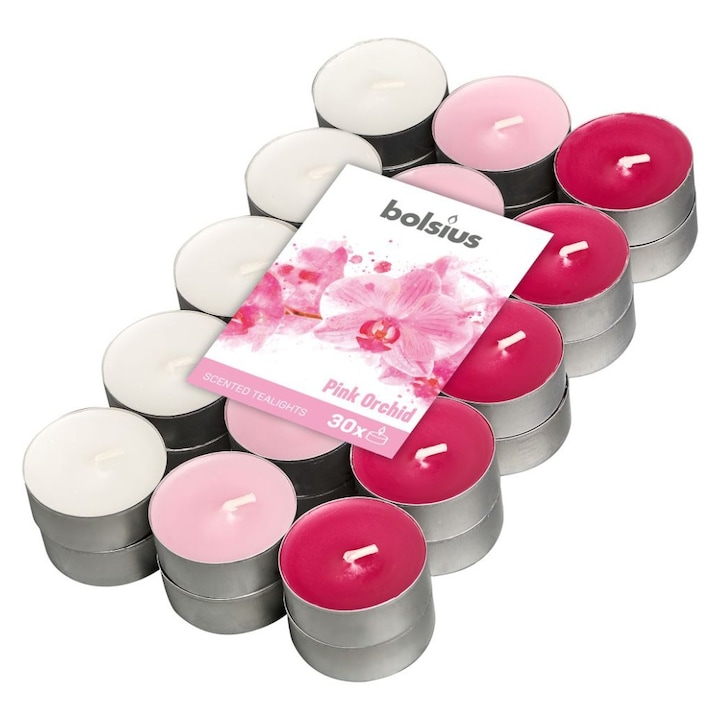 Свещи за хапчета, 4 часа, орхидея, 30 бр