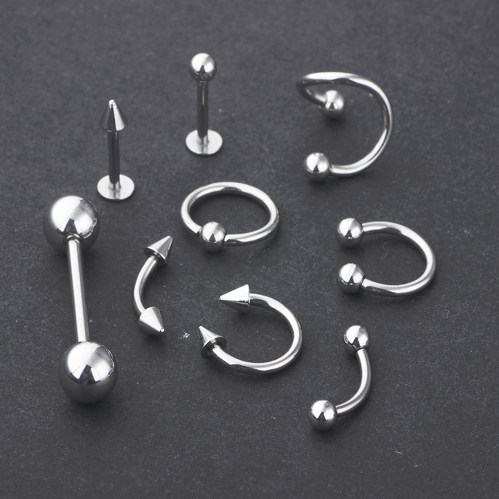 Set 84 cercei piercing, NEVERMORE, Inox, cercel, Cleste, Inele