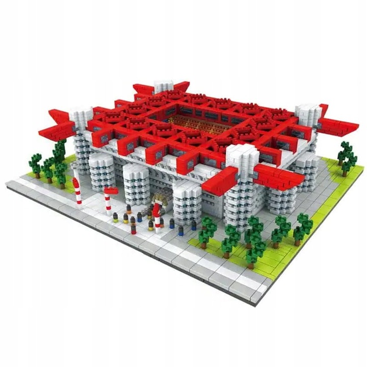 Stadion de fotbal Habarri, San Siro, replica fidela a arenei, nivel maxim de detalii, asamblare captivanta, model istoric pentru colectionari, varsta 8+