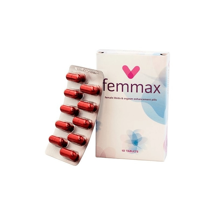 Femmax Tabletták a libidóra és az intim élet minőségének javítására nők számára, 10 kapszula