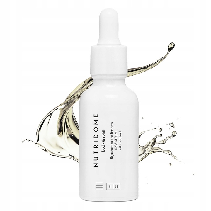 Serum Antirid, Nutridome, Serum Facial Puternic De Intinerire Cu Retinol 0,3%, Anti-Imbatranire, Hidratare, Regenerator, Nutritiv, 30 ml