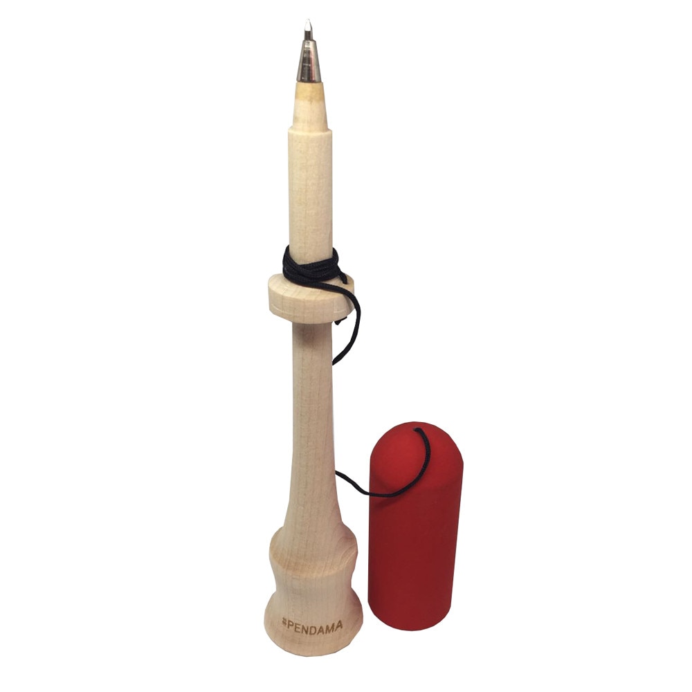 Pendama Joc de indemanare, Spike It, Flip It, Catch It , Undercover® Pendama Originala - Rosu