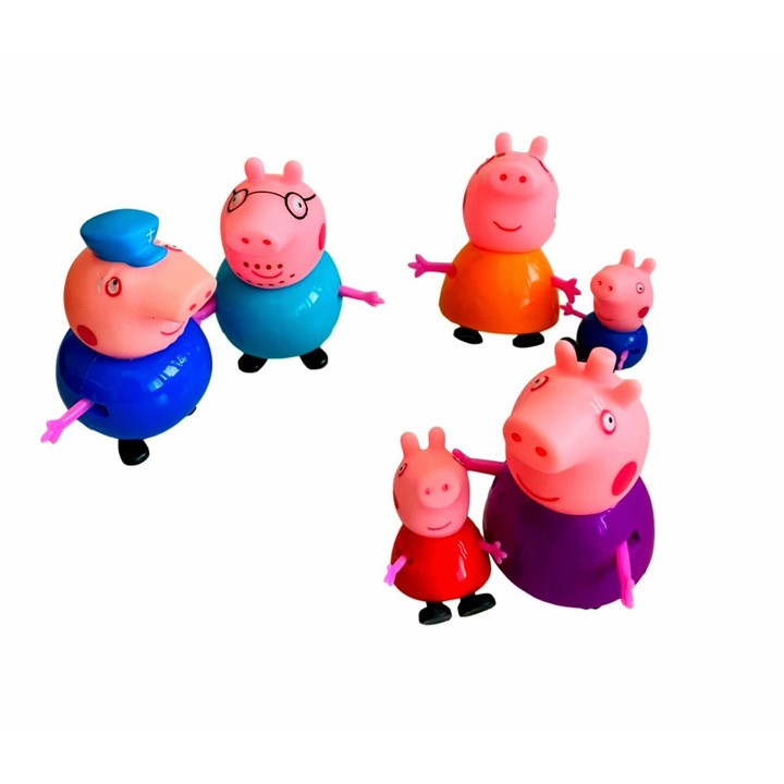 6 db Peppa Pig Family figurából álló készlet