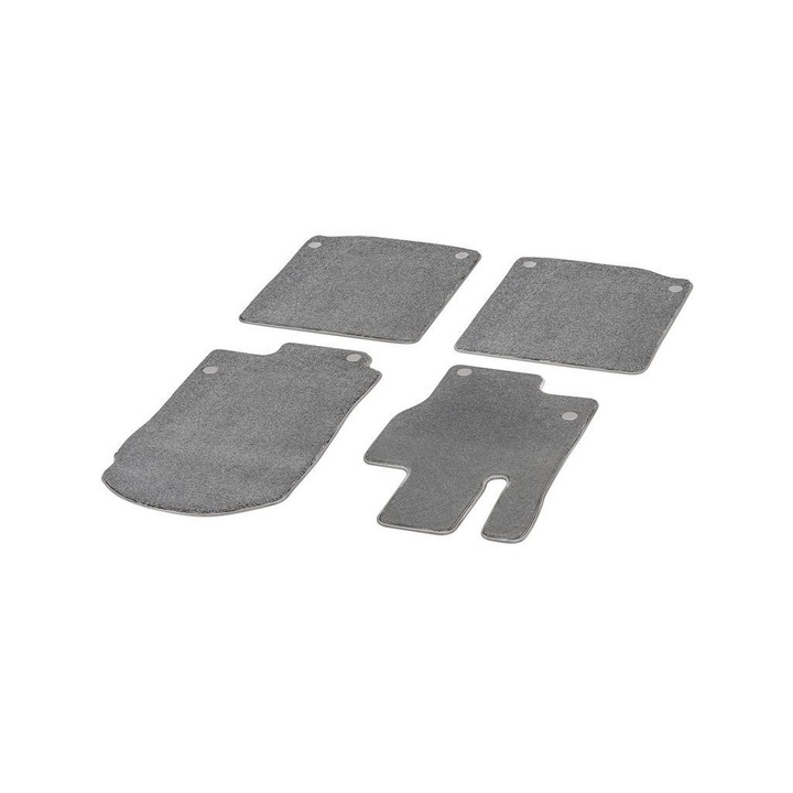 Set 4 covorase, Mercedes Benz, Velur, Compatibil cu Mercedes GLS, Gri