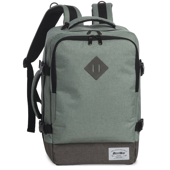 Rucsac avion 40x25x20 cm, Wizz Air/Ryanair, poliester, 20 L, cabin PRO small, Bestway, F40290-R, verde