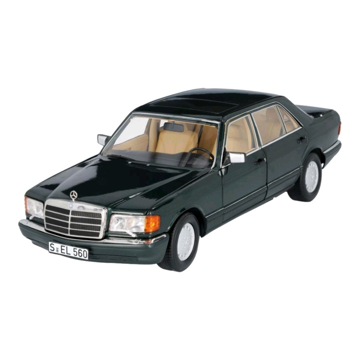 Macheta auto, Mercedes 560 SEL W126 S-KL, 1:18, Negru