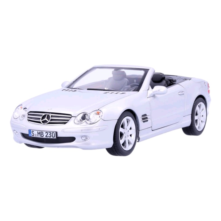 Macheta auto, Mercedes SL 500 R230, 1:18, Alb