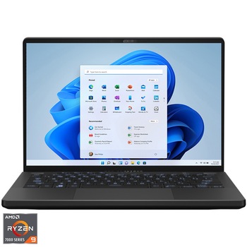 Laptop ASUS Gaming 14'' ROG Zephyrus G14 GA402XV, QHD+ 165Hz, cu procesor AMD Ryzen 9 7940HS (16M Cache, up to 5.2 GHz), 16GB DDR5, 1TB SSD, GeForce RTX 4060 8GB, Win 11 Home, Eclipse Gray AniMe Matrix version