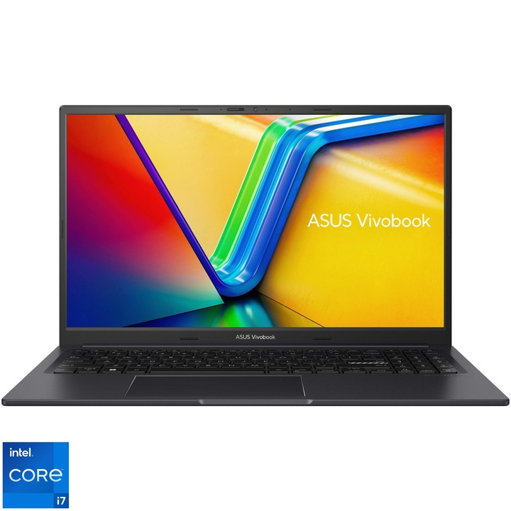 ASUS VivoBook 15X K3504VA laptop Intel® Core™ i7-1360P proceszorral 5.00 GHz-ig, 15.6", 2.8K, OLED, 8GB, 1TB SSD, Intel® UHD Graphics, No OS, Nemzetközi angol billentyűzet, Indie Black