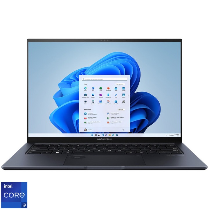 Laptop ASUS Zenbook Pro 14 OLED UX6404VI cu procesor Intel® Core™ i9-13900H pana la 5.40 GHz, 14.5", 3K, OLED, Touch, 16GB, 1TB SSD, NVIDIA® GeForce RTX™ 4070 8GB GDDR6, Windows 11 Pro, Tech Black