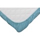 Set lenjerie matlasata 4 piese, 90x40cm, bumbac Oeko Tex, bleu uni, Primii Pasi