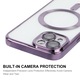 Husa din silicon cu margini metalizate Ultra-Soft, Luxury Magsafe, compatibila cu iPhone 15 Plus / Mov