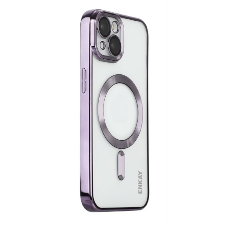 Szilikon tok Ultra-Soft fémezett élekkel, Luxury Magsafe, kompatibilis iPhone 15 / Mov készülékkel