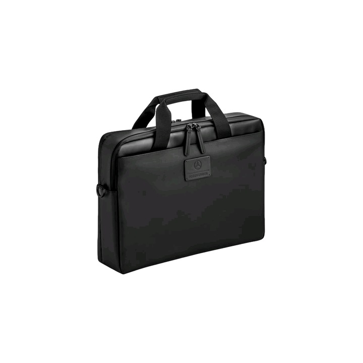 Чанта за лаптоп Mercedes-Benz, Полиестер/Полиуретан, 41x9x29 см, Черна