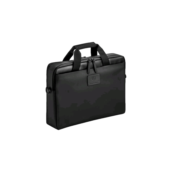 Geanta pentru laptop Mercedes-Benz, Poliester/Poliuretan, 41x9x29 cm, Negru