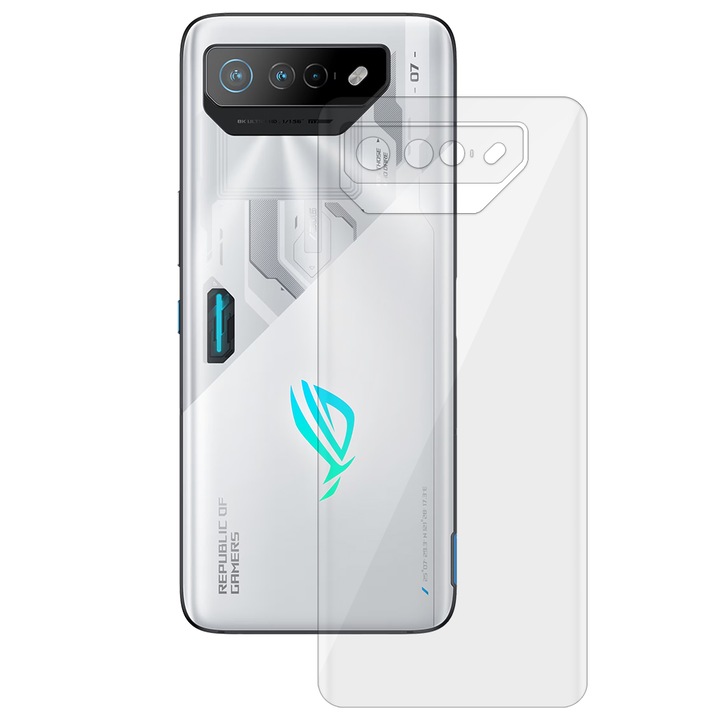 SILKASE hátfólia Asus ROG Phone 7 telefonhoz, hátvédő, megújuló szilikon