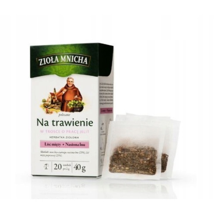 Чай за храносмилане Monk's weed с вкус на мента 20 пакетчета