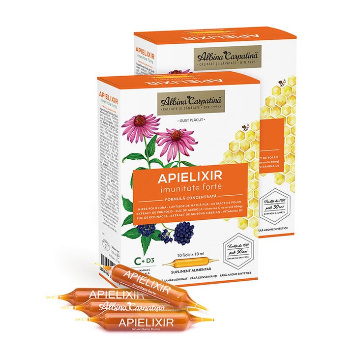 Pachet Apielixir Imunitate Forte 20plus10 fiole x 10ml