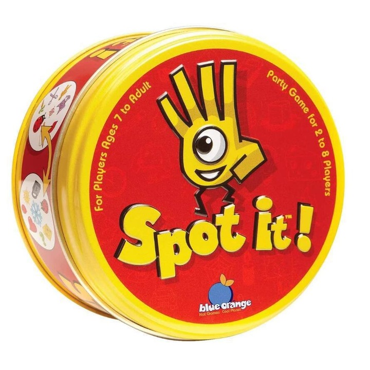 Joc de societate - Spot it Blue Orange, Dobble game, 55 piese