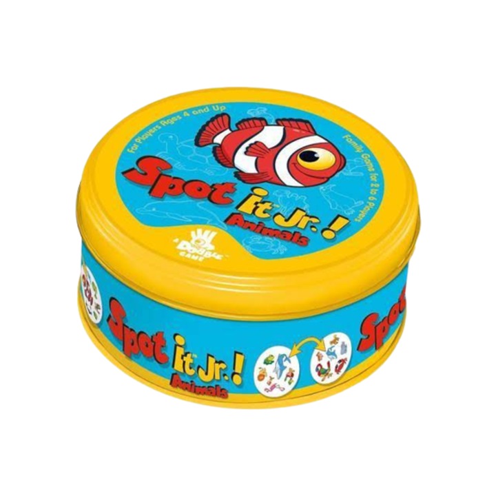 Joc de societate - Spot It Junior Animals, Dobble game, 31 carti, 4 ani, 2-6 jucatori