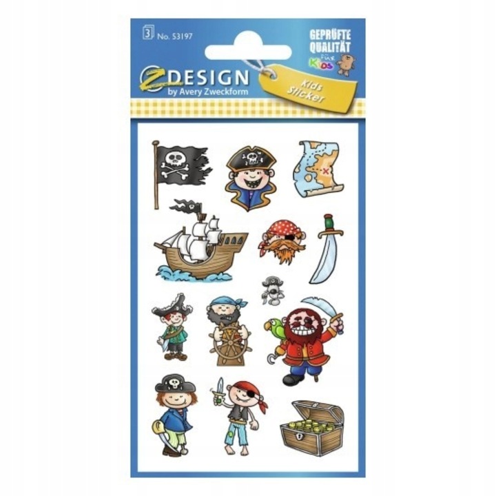 Комплект стикери за деца Avery Zweckform Pirates